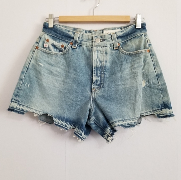 Ag Adriano Goldschmied Pants - AG Adriano Goldschmied Light Blue Jean Shorts